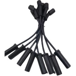 A - 9748UU Spark Plug Wire Set - Solid Boot, Silicone Insulation Snap Lock