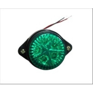 Trailer & Truck Round Lamp 5 LED Green | Heavy Duty Round LED Marker Light