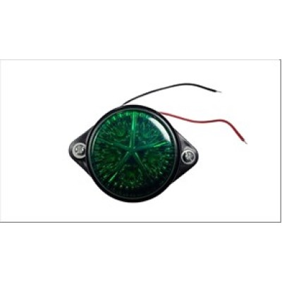Trailer & Truck Round Lamp 5 LED Green | Waterproof LED Marker Light