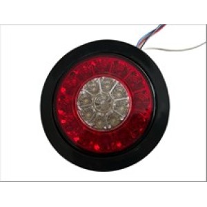 LED LIGHT RED AND WHITE DM-A-177A-W | Trailer & Truck Round Lamp