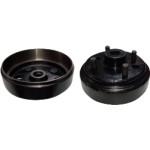 Golf Cart Brake Drum Replacement Universal Heavy-Duty Rear Brake Drum with 4-Lug Bolt Pattern & 24-Tooth Spline Hub