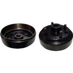 Golf Cart Brake Drum Replacement Universal Heavy-Duty Rear Brake Drum with 4-Lug Bolt Pattern & 24-Tooth Spline Hub