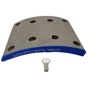 BRAKE LINING STD ASBESTOS FREE -19486 WITH REVIT 8x22x15