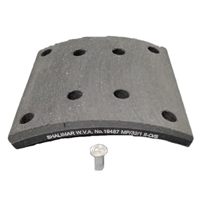 BRAKE LINING 2ND OVERSIZE 19487 W/RIVET 8x22X15 (64 PCS)