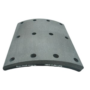 BRAKE LINING 19940 w/ RIVET 6x20x12