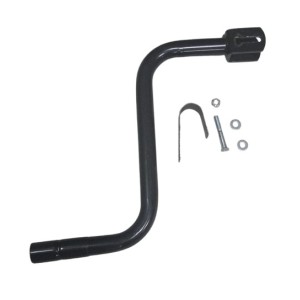 12K Trailer Jack Handle for Side Wind Jack | Black Powder-Coated with Clamp & Hardware