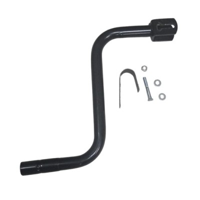 12K Trailer Jack Handle for Side Wind Jack | Black Powder-Coated with Clamp & Hardware
