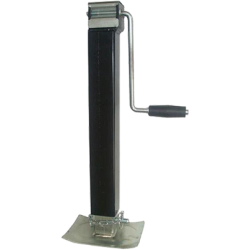 7K Square Tube Trailer Jack 15" Travel | Side Wind | Drop Leg | No Mount