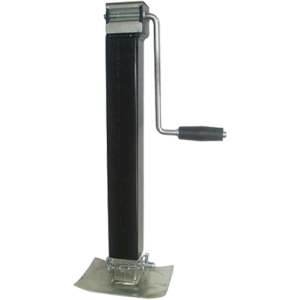 7K Square Tube Trailer Jack 15" Travel | Side Wind | Drop Leg | No Mount