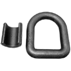 1/2" Forged Steel D-Ring with Weld-On Clip | 12,000 lb Capacity