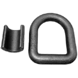 1/2" Forged Steel D-Ring with Weld-On Clip | 12,000 lb Capacity