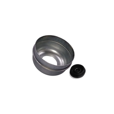 6K Zinc-Plated Grease Cap with Plug – 2.44" ID