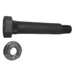 7/16"-20 Trailer Shackle Shoulder Bolt | Step-Down, Blackened with Flanged Lock Nut