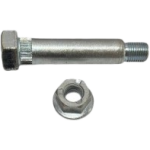 7/16"-20 Trailer Shackle Shoulder Bolt | Step-Down, Zinc Plated with Flanged Lock Nut