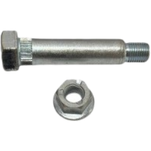 7/16"-20 Trailer Shackle Shoulder Bolt | Step-Down, Zinc Plated with Flanged Lock Nut