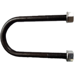 U-Bolt with Flange Nuts 1/2" × 7" × 3" | Black Coated | Fits 7K Trailer Axles