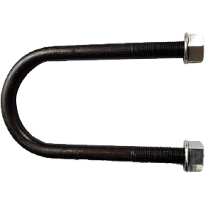 U-Bolt with Flange Nuts 1/2" × 7" × 3" | Black Coated | Fits 7K Trailer Axles