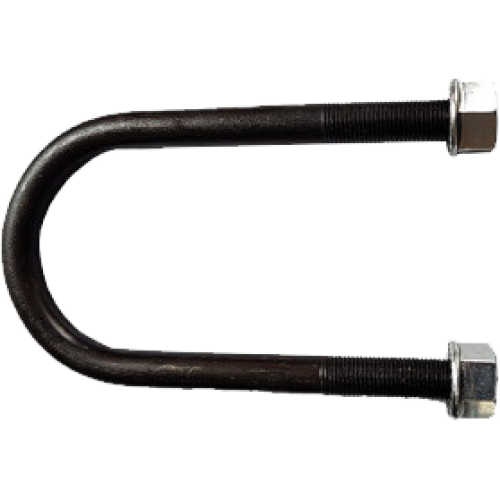 U-Bolt with Flange Nuts 1/2" × 7" × 3" | Black Coated | Fits 7K Trailer Axles