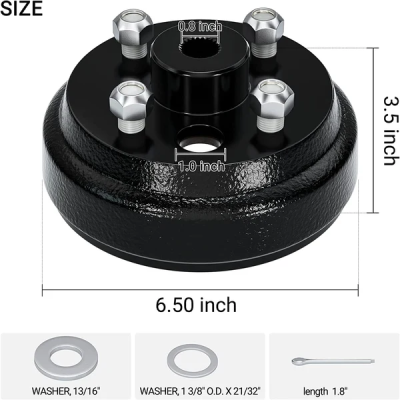 Brake Drum Hub Assembly for E-Z-GO Electric 1982-Up & Gas 2-Cycle 1982-1993 | 24 Tooth Star Spline