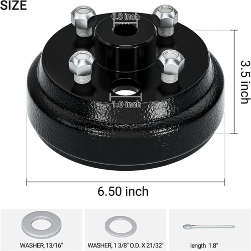 Brake Drum Hub Assembly for Electric 1982-Up & Gas 2-Cycle 1982-1993 | 24 Tooth Star Spline Brake Drum Hub Assembly for Electric 1982-Up & Gas 2-Cycle 1982-1993 | 24 Tooth Star Spline
