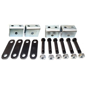 Single Hanger Kit Trailer Suspension Hardware Kit with Double Eye Leaf Springs | Complete Hardware Set