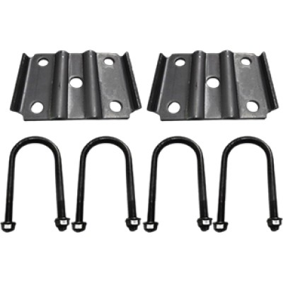 1/2" Trailer U-Bolt Kit for 3" Axle Tubes | Zinc-Plated, Heavy-Duty with Tie Plates
